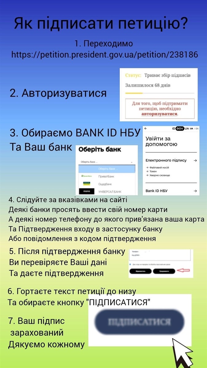 Як підписати петицію