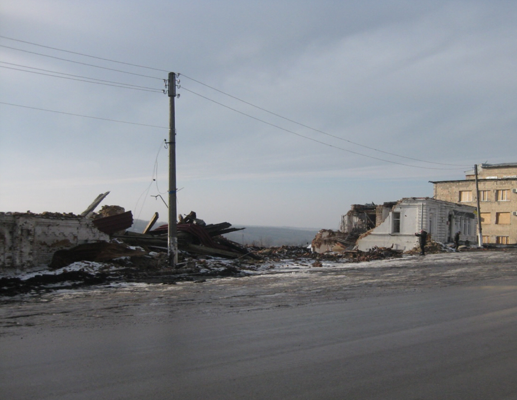 Зруйнований музей та районний відділ освіти у Купʼянську