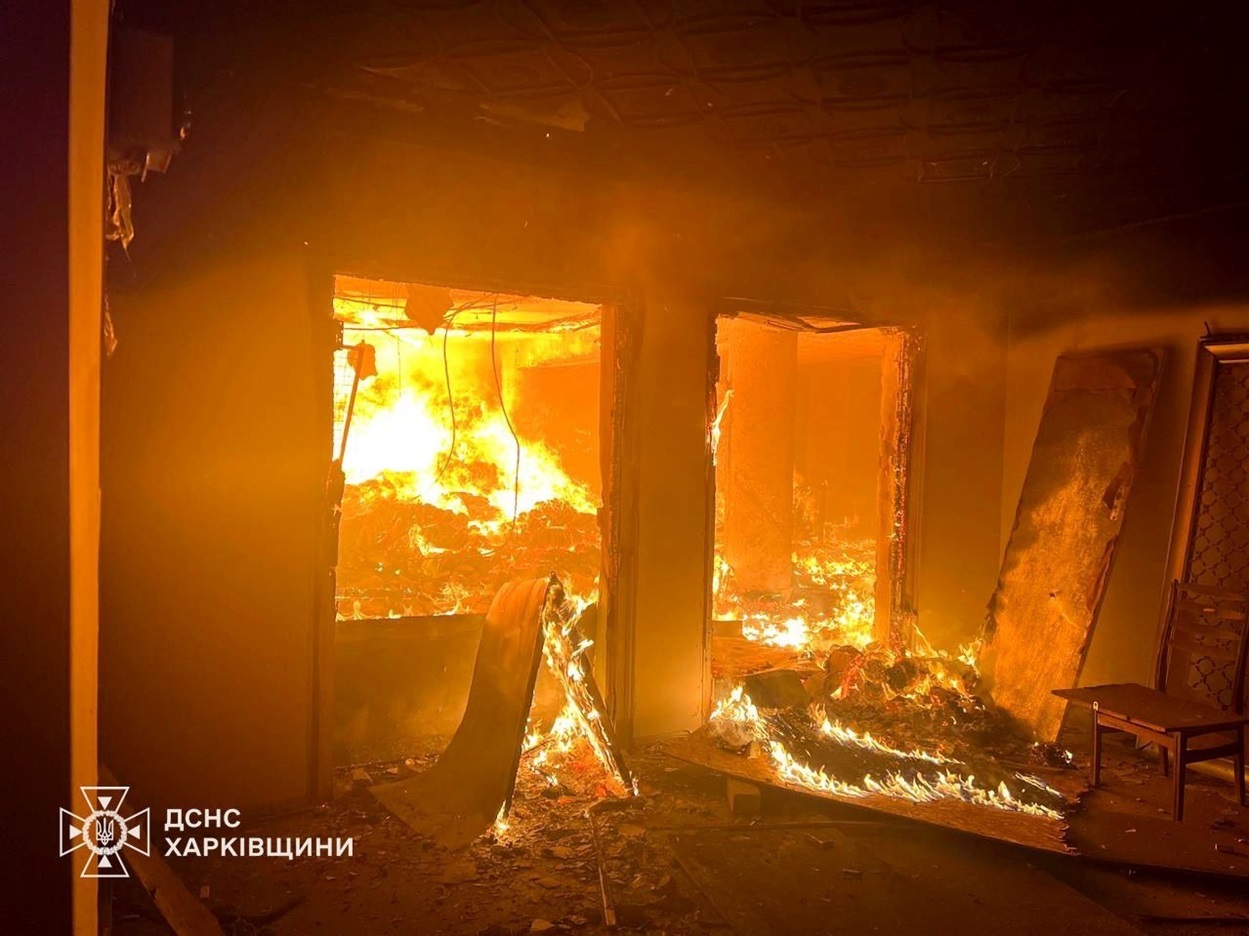 Наслідки влучання у будинок культури