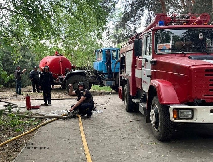 Техніка, яка була залучена для ліквідації пожежі