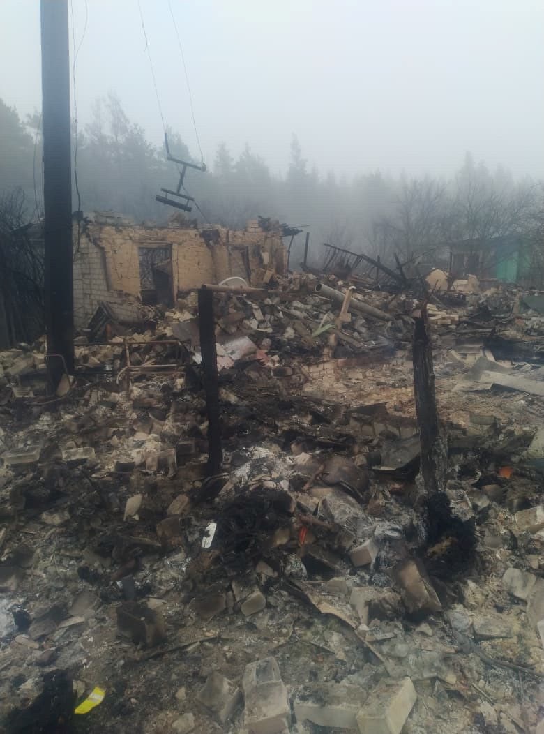 Наслідки обстрілу у Купʼянському районі